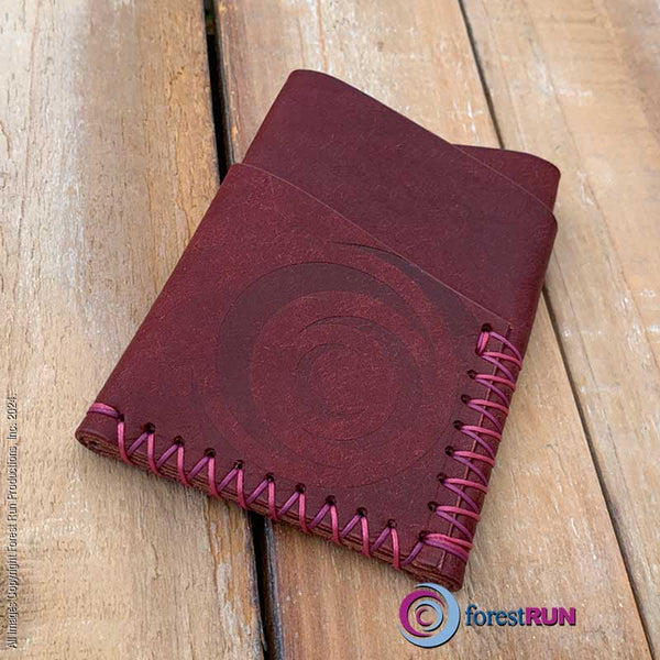 Adley Wallet - Badalassi Carlo Bordeaux Pueblo Swirl Logo