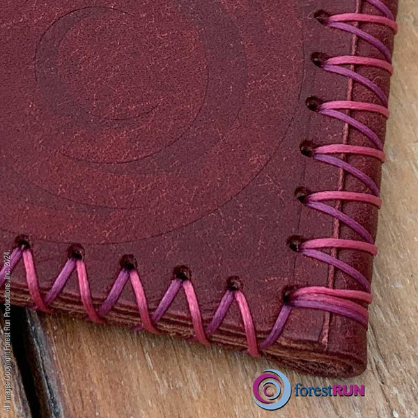 Adley Wallet - Badalassi Carlo Bordeaux Pueblo Swirl Logo