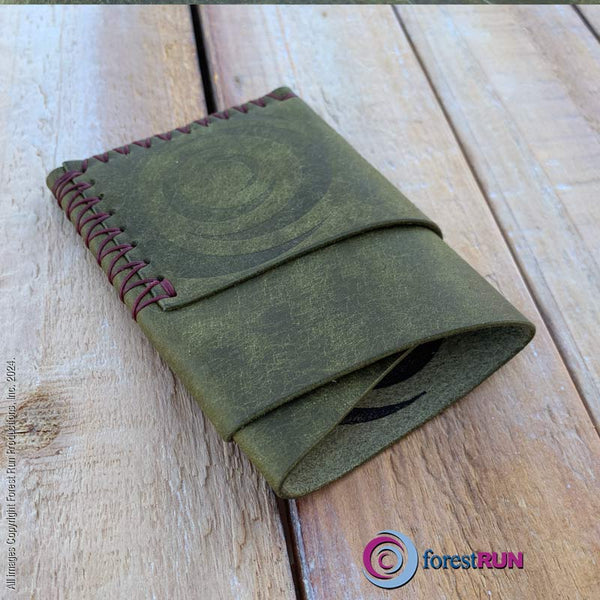 Adley Wallet - Badalassi Carlo Olive Pueblo Swirl Logo