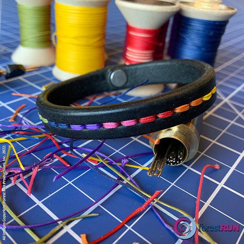 Our namesake wrist cuff is crafted from a thick strap of Wickett & Craig full grain leather. This Rainbow Cuff design is more refined in aesthetic, stylish in simplicity and durable in materials.